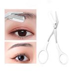 Paslanmaz Çelik Beyaz Mini Taraklı Kaş Makası Kaş Şekillendirme Makası cin650by