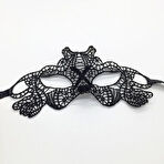 Kapamarka Siyah Dantel İşlemeli Balo Maskesi 11 No