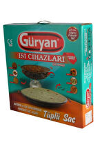 ASVERA - Tüplü Sac 45 Cm Tüp Üstü Katmer Kavurma Sacı Çift Fonksiyanel