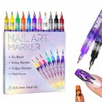 RIVANO Nail Art Kalemi .Su Bazlı Hızlı Kuruyan,Çocuklar ve Yetişkinler İçin Kolay Tırnak Boyama