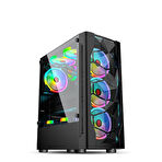 DAGMOR BZ01 ATX MİCRO ATX ITX X4 ARGB FAN TEMPER CAM PC GAMİNG KASA