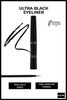 Ultra Black Eyeliner Kıl Fırça Uçlu - Siyah