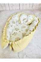 Baby Nest Koala Fırfırlı Ortopedik Çift Taraflı Bebek Yatağı Anne Yanı Bebek Yatağı