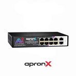 Apronx 8 Port Poe 125W Switch 10/100 8 Poe 2 Uplink