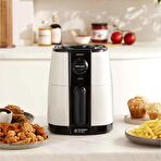 Karaca Smart Cook 60 Dakikaya Kadar Zaman Ayarlı Compact Airfryer Krem 2 Kişilik