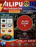 Ailipu  5000W Elektrikli Ocak Gold Hmt  Tüm Tencerelerle Uyumlu Dokunmatik  Alp-12 lazer Ocak 