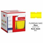 Tanex Motex Çizgili Flo Sarı Etiket 800 Adet