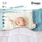 Huggy 75x125 Bebek Yorganı – %100 Yeni Zelanda Kuzu Yünü, %100 Pamuk Kumaş