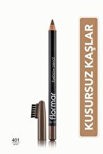 Flormar Özel Fırça Kapaklı Kaş Kalemi (AÇIK KAHVERENGİ) - Eyebrow Pencil - 401 Beıge - 8690604109418