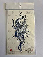 Güneş 18x11 cm  Yarı Kalıcı Hayalet Geçici Dövme Yapıştırma Dövme