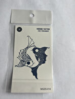 Balık 11x8 cm Yarı Kalıcı Geçici Dövme Yapıştırma Dövme