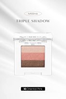 Yumuşak Dokulu, Dökülme Yapmayan 3 Renkli Göz Farı Triple Shadow (No.10 Oriental Pink)