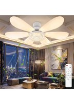 Led Ampullü Tavan Vantilatörü - Uzaktan Kumandalı 3 Renk Tonu Seçimli - Kademe Ve Zaman Ayarlı - E27 Duylu