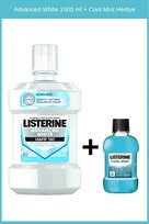 Listerine Advanced White 1000 ml + Cool Mint Ağız Bakım Suyu
