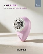 Truebo- CVS Serisi Şarjlı Hav(Tüy,Tiftik)Temizleme Cihazı Pembe 