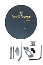 70 CM Çanak Anten Siyah Full Set + Tekli Lnb + 10 M Kablo