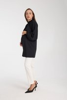IŞŞIL 50850-Balon Kol OwerSize Hamile Crep Bluz-Tunik