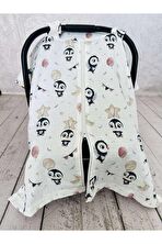 Penguen Müslin Puset Örtüsü Fermuarlı