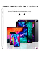 Lenovo Tab M10 TB-X605FC Uyumlu Eğime Göre Çizgi Kalınlığı Değişen Şarjlı Dokunmatik Ekran Kalemi Stylus Pen