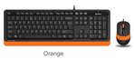 A4 TECH F1010 Q Türkçe USB Multimedya Turuncu Klavye+ Mouse