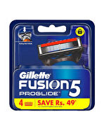 Gillette Fusion Proglide Yedek Tıraş Bıçağı 4'lü
