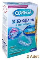 Corega Pro Guard & Ortodontik Günlük Diş Protezi Temizleyici 30 Tablet - 2 Adet