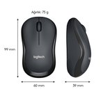 LOGITECH M220 SLIENT CHARCOAL NANO MOUSE 910-004878