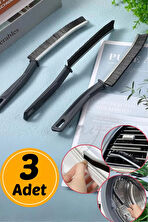 3 ADET Çok Amaçlı İnce Temizlik Fırçası Derz Araları, Banyo, Mutfak, Lavabo Detay Temizleme Fırçası