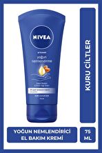 Nivea Yoğun Nemlendirici El Bakım Kremi 75ml, Doğal Badem, Shea Yağı, Koruyucu, Besleyici, Kuru Ciltler
