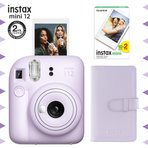Instax mini 12 Lila Fotoğraf Makinesi-20'li Film ve Laporta Albüm Seti-FOTSI199-S3-20-LA