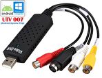 UTV007 Chip Android OTG Windows 10 Uyumlu USB Video Capture Kartı