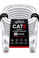 UPTECH CAT6 Ethernet Kablosu 10 Metre RJ45 LAN İnternet Modem Router Bilgisayar Kablosu