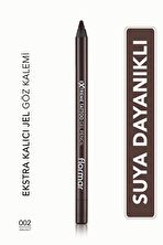 Flormar Suya Dayanıklı Jel Göz Kalemi (KOYU KAHVE) - Extreme Tattoo Gel Pencil - 002 Walnut - 8682536028844
