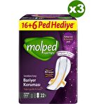 Molped Supernıght Süper Gece Hijyenik Ped 22 li x 3 Adet