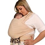 Bebek Sling Kanguru Bej Esnek Wrap Sling Bebek Taşıma Şalı %100 Pamuk Sertifikalı Sling