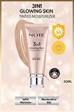 Note 3 in 1 Glowing Skin Tinted Moisturizer 50 SPF+ Işıltılı Aydınlatıcı Krem