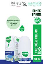 Siveno %100 Doğal Roll On Erkek Deodorant Ter Kokusu Önleyici Bitkisel Leke Bırakmayan Vegan 50 ml