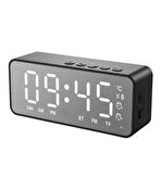KMS-11 -12 Şarjlı Dijital Radyolu Masa Saati Alarm Saatli Radyo - Çalar Saat- Termometre 12/24 