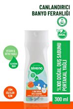 Siveno %100 Doğal Duş Sabunu Portakal Kokulu Canlandırıcı Duş Jeli 6 Değerli Bitki Vegan 300 ml