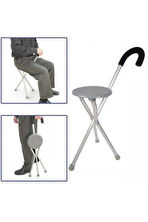 VİPSAĞLIK Oturaklı Baston Tabure Bastonlu Oturak Tabure Pr106