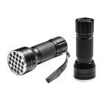 powermaster pm-6351 uv ultra viyole işıklı 21 ledli 10 cm metal pilli el feneri ultra viole para kontrol fener