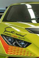 Audi E-Tron Sport Mind Şeritli Far Sticker Özel Tasarım Siyah Kırmızı Yazılı Oto Sticker E-Tron Yazılı
