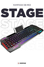 Rampage Kb-r63 Stage Rainbow Rgb Aydınlatmalı Makrolu Gaming Oyuncu Klavyesi