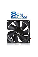 COMPAXE CKSF8 8cm Siyah Bilgisayar Kasa Fanı