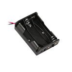 Ayt AA Pil Yuvası 3 lü Kalem Pil Yuvası Haznesi 37.2x52.4x12.8mm