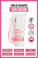 Ton Eşitleyici yüksek Koruma Etkili Spf50+ Aydınlatıcı Pembe Yüz Güneş Kremi 50 Ml
