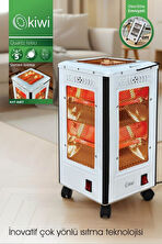 Kiwi KHT-8407 Quartz Isıtıcı 5 Yönlü Isıtma & Enerji Tasarruflu Kuvars Tüp & Taşınabilir Tasarım