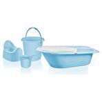 Tuffex 5'li Banyo Tuvalet Seti Mavi