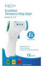 Temassız Ateş Ölçer Kızıl Ötesi Vücut Ve Alından Termometre Ja-11c