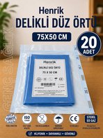 Steril Delikli Düz Örtü 75×50cm 20'Li